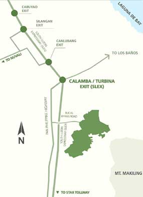 Ayala Greenfield Estates Location Map