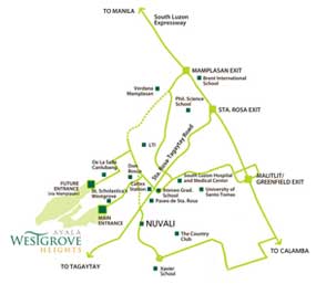 Ayala Westgrove Heights Location Map